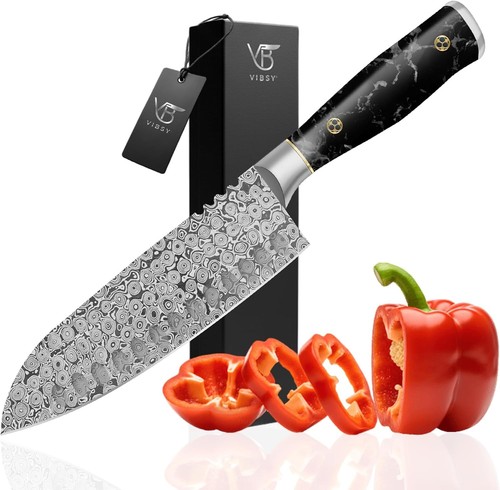Santoku knife damascus - 7",