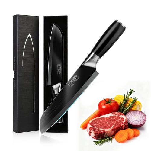 Black inch 20cm santoku - 8, inch/20cm